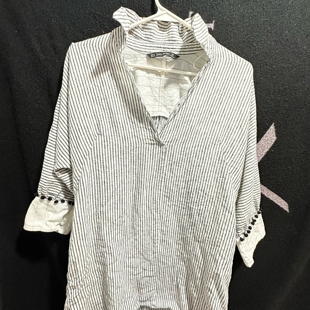 Black Label Striped Women's Top - Black and White
